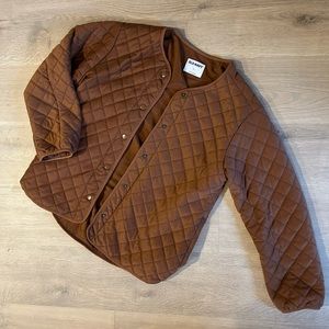 Old Navy Quilted Terra Cotta Bomber Jacket